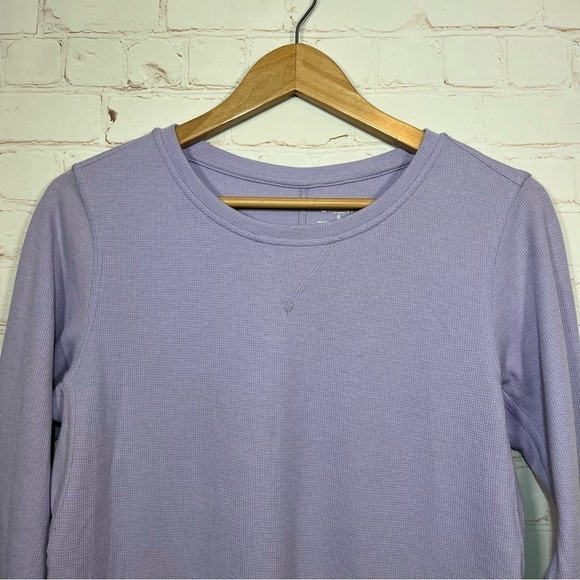Duluth Trading Shirt Womens Small Purple Thermal Crew Neck Waffle Knit - Picture 2 of 8